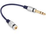 Jack 6.3 Adattatore Stereo Maschio - Jack 3.5 Stereo Femmina Vitalco