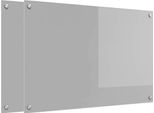 Vidaxl Alzatina Da Cucina 2 Pezzi Grigio Chiaro 90 X 60 Cm Vetro Temperato