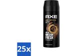 Axe - Deodorante Spray - Dark Temptation - Profumo Di Cioccolato - Freschezza Seducente - 150 Ml - Confezione Risparmio - 25 Pezzi