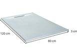 Piatto Doccia Ona Extrapiatto Effetto Pietra Bianca 120X80