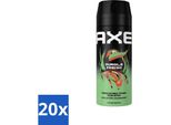 Axe - Deodorante Spray - Jungle Fresh - Fragranza Tropicale - Rinfrescante - 150 Ml - Confezione Value Pack - 20 Pezzi