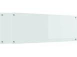 Vidaxl Alzatina Da Cucina 2 Pezzi Bianco 110 X 40 Cm Vetro Temperato
