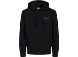 Jack & Jones Crop Logo Felpa Con Cappuccio Nero 8XL Uomo Nero 8XL