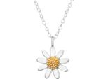 Collana Con Margherita In Argento Sterling Giallo Taglia Unica Maxte