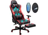 Sedia Da Ufficio, Design Ergonomico, Altezza Regolabile, Nero Rosso