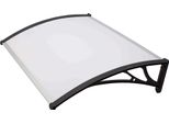 Milanihome.It - Pensilina In Policarbonato Porta Ingresso 80X120 Di Design Ultraresistente Cm 80 X 120 / P.75 X 115Di Coloretrasparente