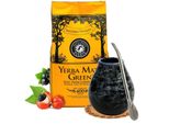 Set Iniziale Per Tè Yerba Mate Con Mate Green Fuerte 400 G - Tazza In Ceramica Per Tè Mate Marmol 350 Ml - Tè Mate Brasiliano Con Erbe - Bombilla 19 Cm