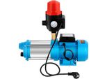Pompa Da Giardino - Pompa Centrifuga/Pompa A Getto - 1300 W - 4000 L/H - 9,8 Bar - Acciaio Inossidabile - Con Pressostato - Blu