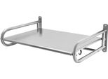 Scaffale Per Microonde - Scaffale Da Cucina A 2 Ripiani - Regolabile - Acciaio Inossidabile - Portata 30 Kg - Spessore 0,68 Mm - Argento