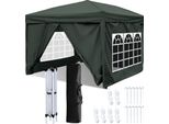 Izrielar Gazebo 3X3M Gazebo Pieghevole Con 4 Pareti Laterali Borsa Impermeabile Protezione Uv 50+ Gazebo Da Giardino Pop-Up Tenda Da Giardino Tenda Da Festa Grigia