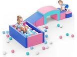 Set Di Blocchi In Schiuma - Blocchi Da Arrampicata - 9 Pezzi - Softplay - Per Bambini Piccoli - Interno/Esterno - Schiuma Di Lattice - Rosa