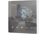 Termostato Wifi/Wlan Intelligente - Regolatore Di Temperatura Per Riscaldamento Ad Acqua - Display Lcd - Tasti Touch - Controllo Tramite App - 240 V - 6 W - Nero