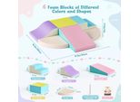 Mattoncini/Blocchi Da Costruzione In Schiuma Per Bambini - Set Da 6 Pezzi - Blocchi Grandi E Morbidi - Schiuma Di Lattice - Giocattoli Didattici - Per Interni - Per Neonati E Bambini Piccoli - Rosa