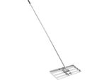 Rastrello Livellatore Per Prato - Rastrello Livellatore Manuale - Per Terreno E Prato - Con Manico - Argento