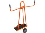 Carrello A Piattaforma / Carrello Di Trasporto - JZSKSL-008500 - 4 Ruote - Struttura In Acciaio - Per Carichi Pesanti - Piattaforma Piana - Mobile - Arancione