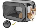 Trasportino Pieghevole Per Cani E Gatti - Trasportino Da Viaggio/Trasporto/Gabbia Da Trasporto - Porta In Rete Con Cerniera - Per Razze Di Piccola Taglia - Interno/Esterno - Per L'auto
