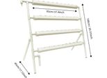 Set Per Coltivazione Idroponica - Sistema Idroponico - 36 Fori - 4 Livelli - Con Pompa Dell'acqua - Senza Terra - Per Balcone - Bianco
