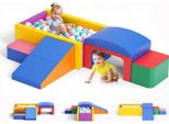 Blocchi In Schiuma Per Bambini - Set Di 9 Blocchi Da Arrampicata - Schiuma Di Lattice - Per Bambini Da 0 A 3 Anni - Interno/Esterno - Softplay E Piscina Di Palline - Blu