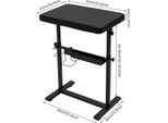 Poggiabraccio Per Tatuaggi - Supporto Regolabile Con Ripiano - Imbottitura Inpoliuretano60X40 Cm - Altezza 66-98 Cm - Capacità Di Carico 50 Kg - Autoportante - Nero