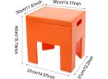 Panca Porta Scarpe Con Contenitore - Pouf Basso - Plastica Abs - Portata 50-100 Kg - Richiede Assemblaggio - Arancione
