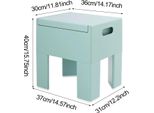 Panca Porta Scarpe - Sgabello Basso Con Vano Contenitore - Plastica Abs - Portata 50-100 Kg - Per Corridoio E Soggiorno - Blu