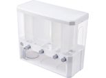 Contenitore Per Riso E Cereali/Contenitore Per Alimenti - Contenitore Con 5 Scomparti - Acrilico Per Uso Alimentare - Grande Capacità - Riutilizzabile - Grigio Chiaro