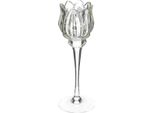 Elegante Portacandele In Vetro A Forma Di Fiore Per Decorazioni Festive Da Tavola