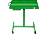 Carrello Portautensili Con Ruote - Banco Da Lavoro - Con Rotelle - Vano Portaoggetti - Cassetto - Per Garage E Officina - Verde