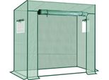 Izrielar Serra Serra In Plastica Serra Per Pomodori 200 X 80 X 173/143 Cm (Lxpxa), Verde
