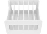 Organizer Da Scrivania - Scomparto Portadocumenti A4/Divisorio Per Fogli - 7 Livelli - Distanza Tra I Ripiani 5,5 Cm - Spessore Divisorio 0,5 Cm - Pvc - Bianco