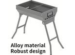 Barbecue - Barbecue A Carbonella - Acciaio Inossidabile - Portatile - Pieghevole - Senza Montaggio - Con Maniglia - Per Campeggio E Attività All'aperto