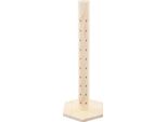 Espositore Per Lecca-Lecca E Cake Pop - Supporto Espositivo - 62 Fori - Legno Di Pino - 40,5×14,7×14,7 Cm - Asta Ø4×39 Cm - Giallo Chiaro Naturale
