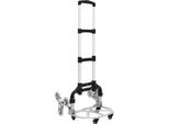 Saliscale - Carrello A Mano / Carrello Manuale - Lega Di Alluminio - Pieghevole - 4 Ruote - Max. 70 Kg - Nero