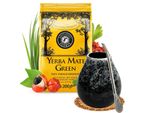 Set Iniziale Per Tè Yerba Mate Con Mate Green Fuerte 200 G - Tazza In Ceramica Per Tè Mate Marmol 350 Ml - Tè Mate Brasiliano Con Erbe, Bombilla