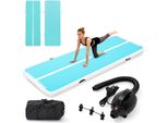 Tappetino Ginnico Airtrack - Tappetino Gonfiabile Per Allenamento - 300×100×10 Cm - Per Ginnastica, Yoga, Sport Acquatici - Bianco