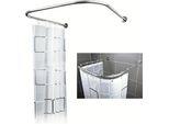 Asta Per Tenda Doccia A Forma Di U - Set Di Montaggio - Curva - Per Bagno - Per Tenda Doccia E Vasca Da Bagno