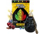 Set Per Tè Yerba Mate Con Yerba Mate Monte Verde Cherry Berry 500 G - Tazza In Ceramica Per Tè Mate Calabaza Marmol 350 Ml - Bombilla In Acciaio Inossidabile 19 Cm