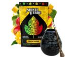 Set Per Tè Yerba Mate Con Yerba Mate Monte Verde Frutos Mango 500 G - Tazza In Ceramica Per Tè Mate Marmol 350 Ml - Bombilla 19 Cm