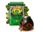 Set Yerba Mate Tee Mate Greenorganic - Mate Greenorganic 200 G - Kalebasse Diamante - Bombilla, Korkpad - Set Di Calebasse Per Yerba Mate
