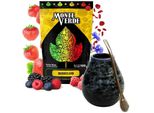 Set Per Tè Yerba Mate Con Yerba Mate Monte Verde Berryland 500 G - Tazza In Ceramica Per Tè Mate Marmol 350 Ml - Bombilla In Acciaio Inossidabile 19 Cm