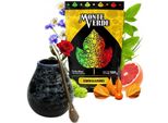 Set Per Tè Yerba Mate Con Yerba Mate Monte Verde Ashwagandha 500 G - Tazza In Ceramica Per Tè Mate Marmol 350 Ml - Bombilla In Acciaio Inossidabile 19 Cm