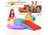Mattoncini In Schiuma Per Bambini - Set Da 6 In Schiuma Di Lattice - Mattoncini Morbidi - Grandi E Morbidi - Giocattoli Didattici - Per Neonati E Bambini Piccoli - Rosso