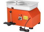 Tornio Per Ceramica - Tornio Elettrico - Ø 25 Cm - Motore Da 350 W - Con Vaschetta Di Raccolta - Per Principianti - Grigio Chiaro
