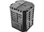 Compostiera Da Giardino - Contenitore Per Compost Da 360 L - Sistema Modulare - Resistente Al Gelo - Nero