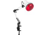 Lampada Terapeutica A Infrarossi - Lampada A Luce Rossa - 150 W - Regolabile A 360° - Attacco E27 - Spina Ue - 220 V - Bianco