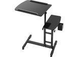 Postazione Di Lavoro Per Tatuaggi - Tavolo Regolabile - Doppio Ripiano - Altezza 57,5-90 Cm - Piano Resistente Agli Urti - Struttura In Ferro - Portatile - Nero