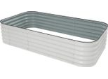 Aiuola Rialzata - Vaso Da Fiori In Metallo - 240×60×43 Cm - Indipendente - Box Da Giardino - Bianco