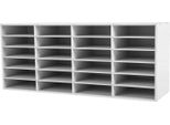 Selezionatore Di Carta E Posta - Organizer Per Casella Postale - 6 Livelli - 24 Scomparti - Pvc - Da Assemblare - Per Ufficio/Biblioteca - Bianco