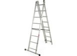 Scala In Alluminio - Scala Combinata Multiuso In 3 Parti - 3X8 Pioli - Portata 150 Kg