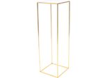 Portafiori E Colonna Portapiante - Podio - Ferro - Design Moderno - 31×31×100 Cm - Decorazioni Per Matrimoni/Eventi - Oro